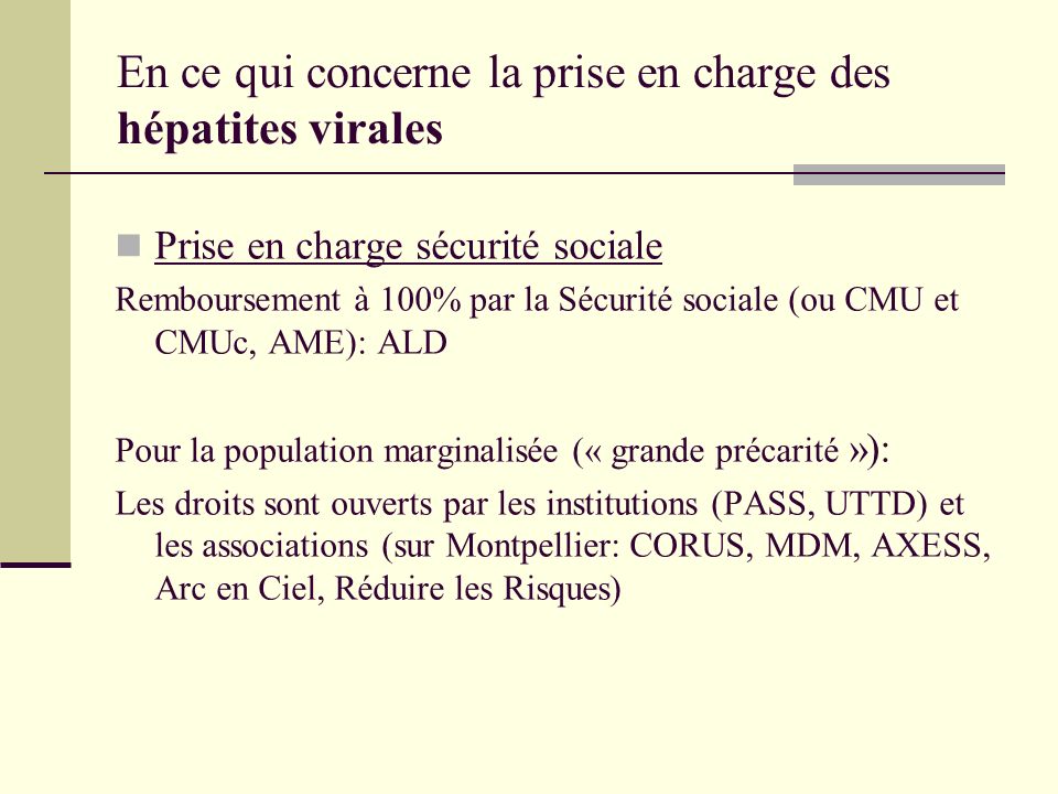 Hépatites Virales et Précarité ppt télécharger